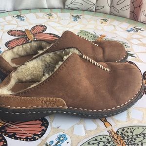 UGG leather slideins